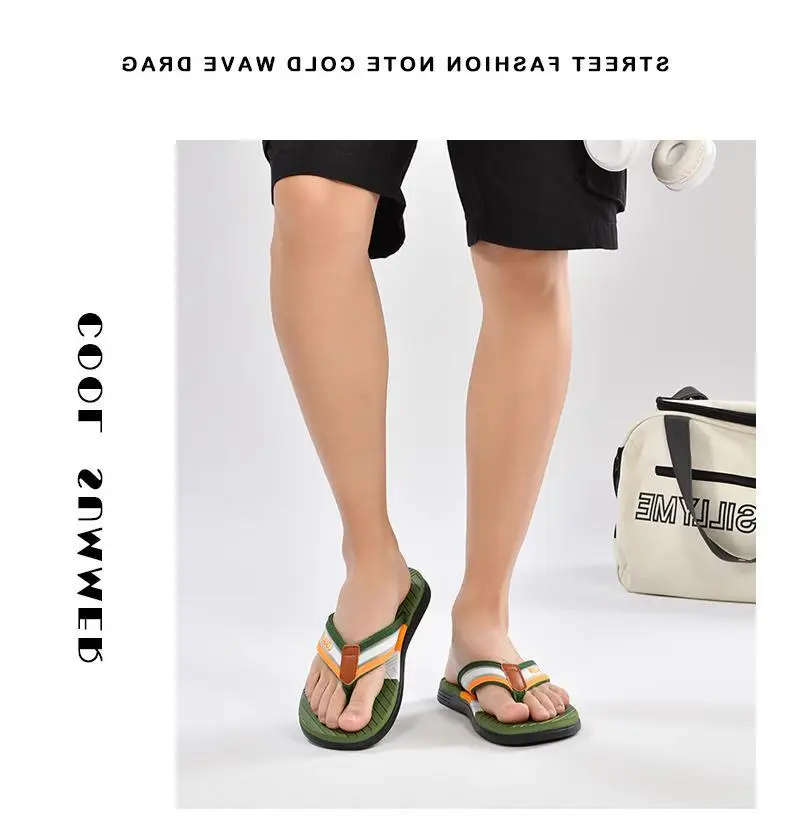 Fujian manufacturers summer new men's flip-flops non-slip outer wear flip-flops men's outdoor beach shoes Europe and the United States cool — feature 7
