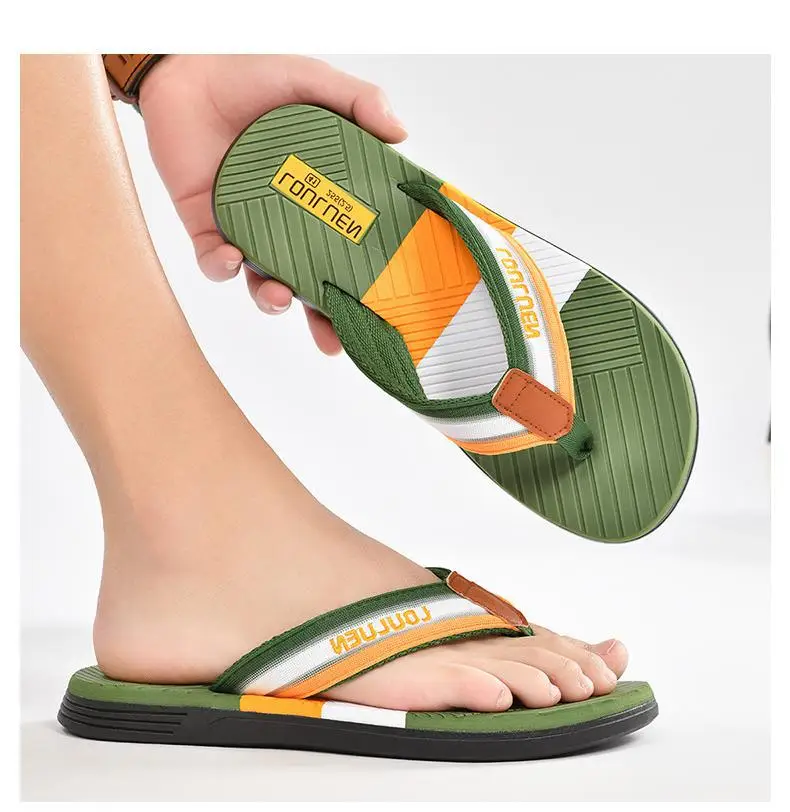 Fujian manufacturers summer new men's flip-flops non-slip outer wear flip-flops men's outdoor beach shoes Europe and the United States cool — feature 8