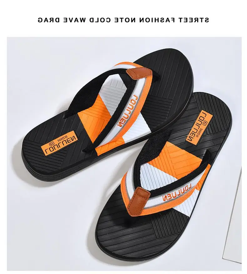 Fujian manufacturers summer new men's flip-flops non-slip outer wear flip-flops men's outdoor beach shoes Europe and the United States cool — feature 9