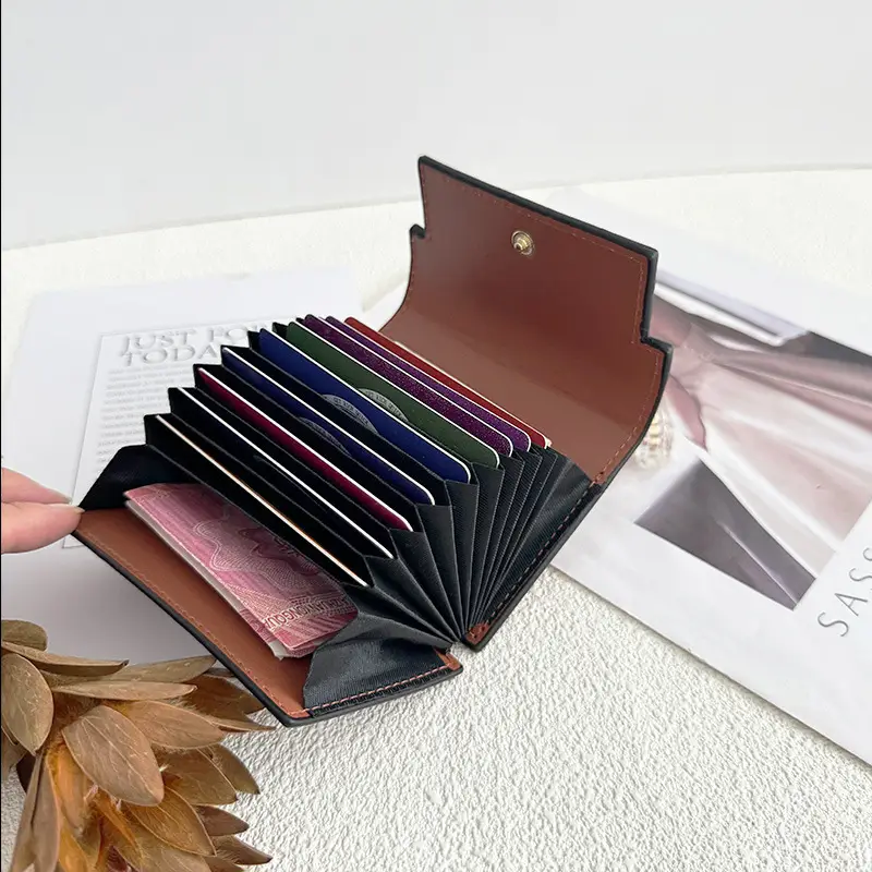 Women's Small Square Card Holder Pure Color High-End Card Holder 2024 New Compact Large Capacity Multi-Card Slot Wallet Driving