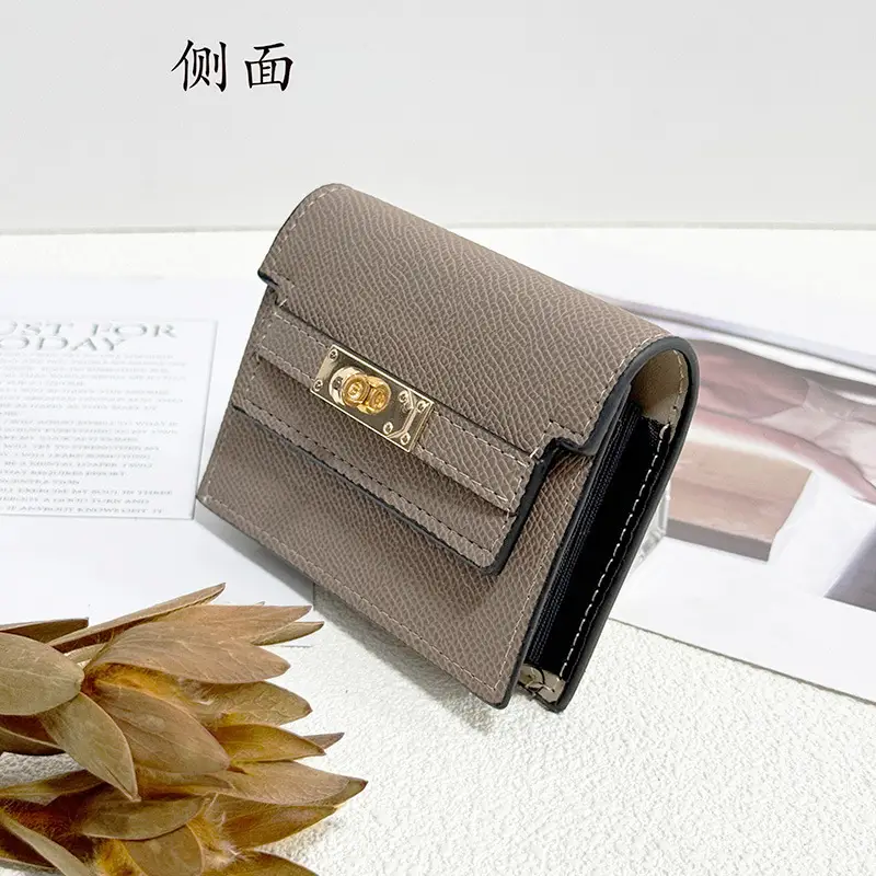 Women's Small Square Card Holder Pure Color High-End Card Holder 2024 New Compact Large Capacity Multi-Card Slot Wallet Driving