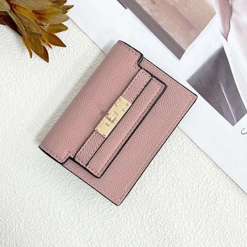 Women's Small Square Card Holder Pure Color High-End Card Holder 2024 New Compact Large Capacity Multi-Card Slot Wallet Driving