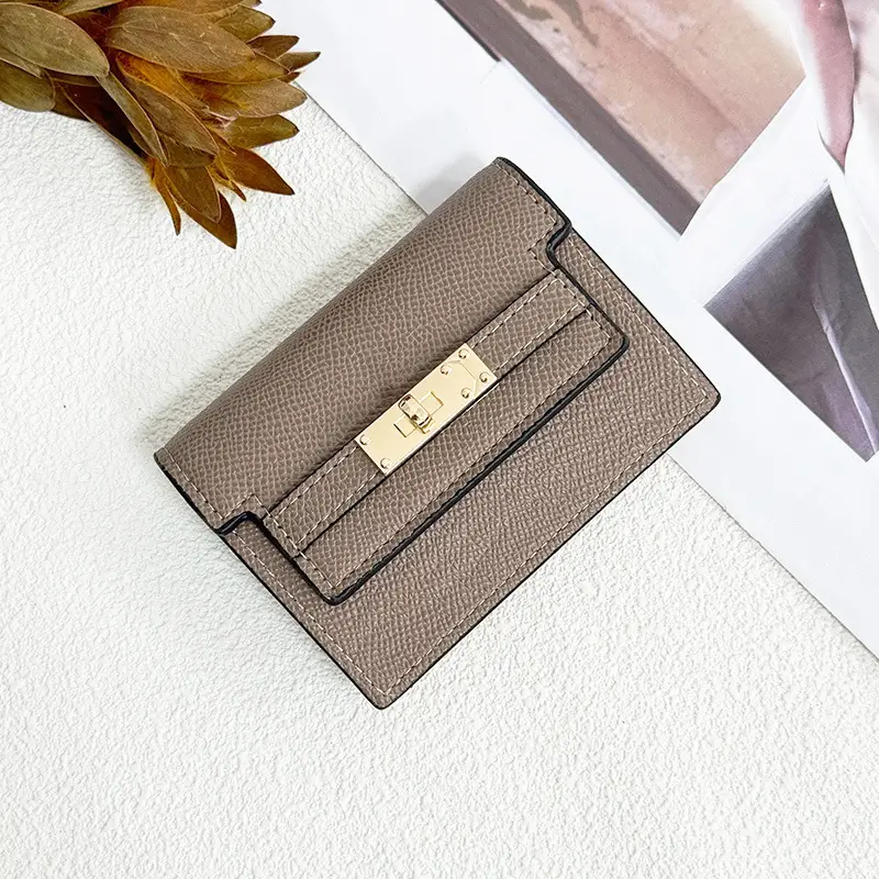 Women's Small Square Card Holder Pure Color High-End Card Holder 2024 New Compact Large Capacity Multi-Card Slot Wallet Driving