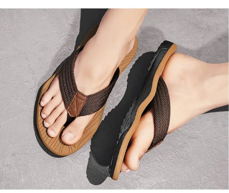 Men's Cross-Body Sandals Black Gray Non-Slip Summer — feature 10