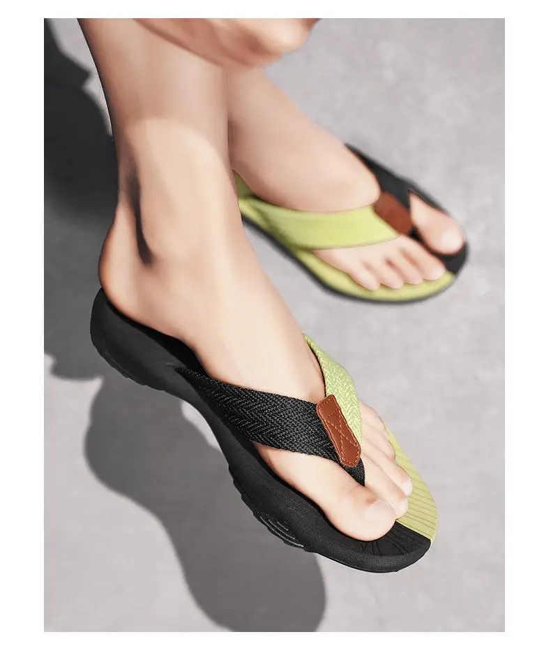 Men's Cross-Body Sandals Black Gray Non-Slip Summer — feature 11