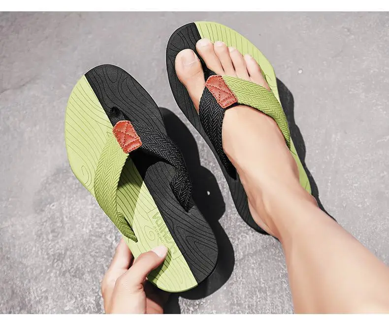 Men's Cross-Body Sandals Black Gray Non-Slip Summer — feature 12