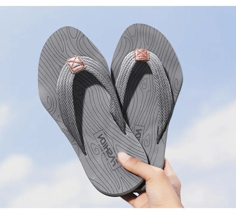 Men's Cross-Body Sandals Black Gray Non-Slip Summer — feature 17