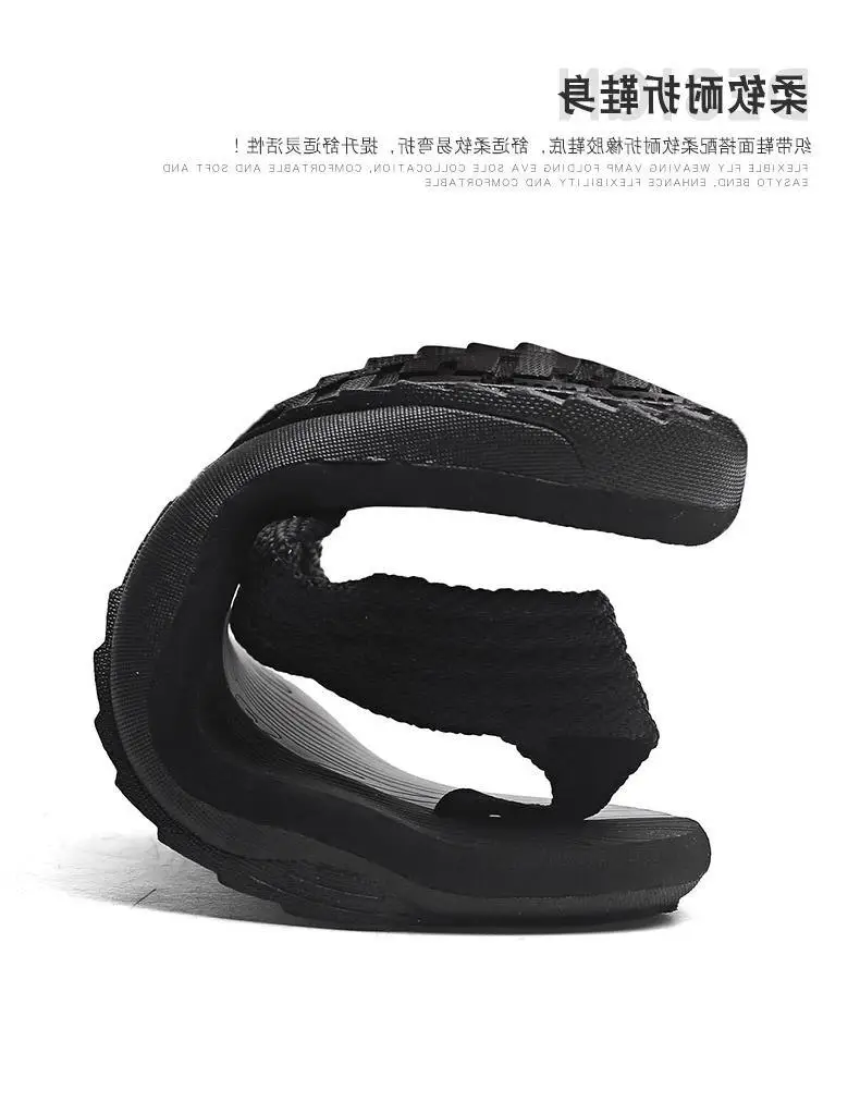Men's Cross-Body Sandals Black Gray Non-Slip Summer — feature 5
