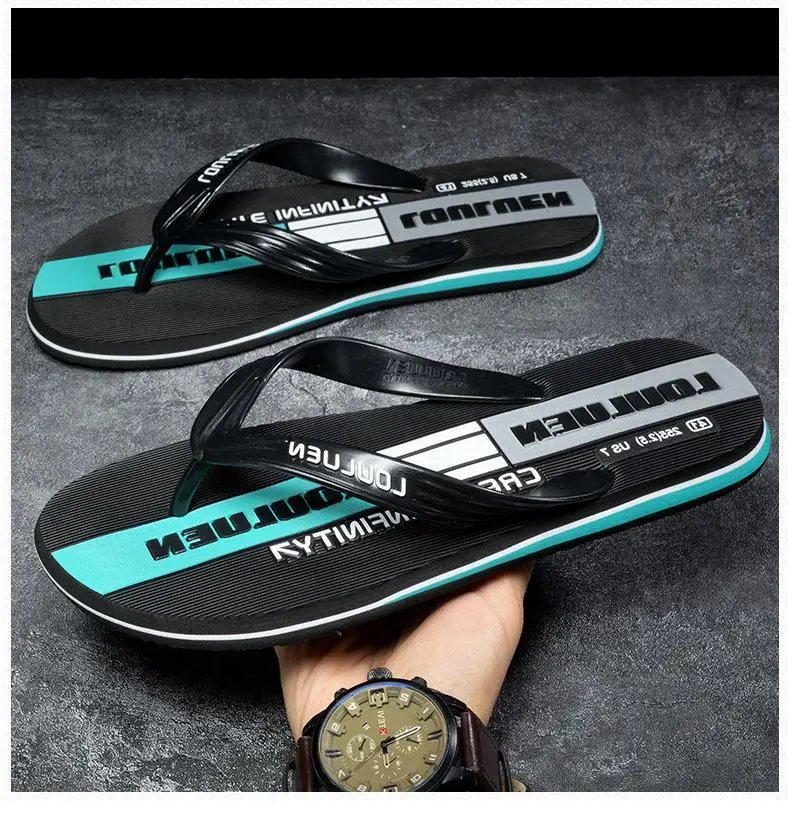 Fujian manufacturers 2024 new flip-flops men's leisure beach sandals men's flip-flops summer outdoor non-slip slippers — feature 1