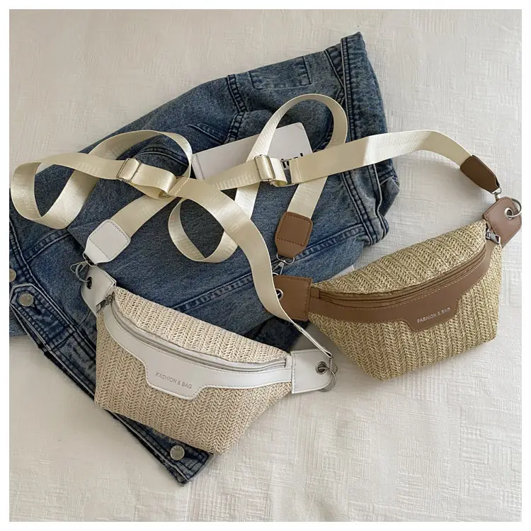Women's Vintage Straw Waist Bag Niche Design 2024 - Image 3
