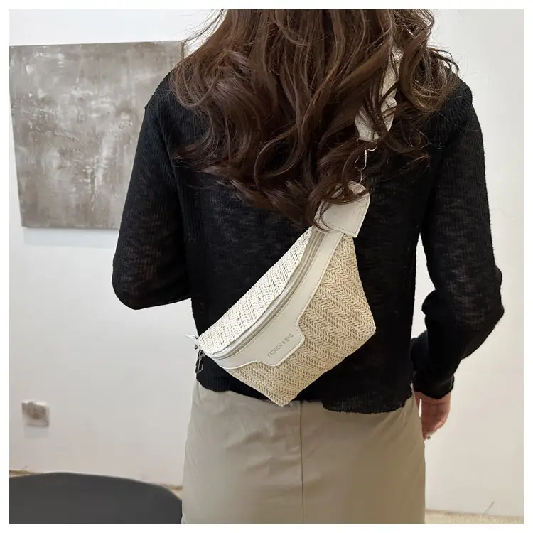 Women's Vintage Straw Waist Bag Niche Design 2024 - Image 4