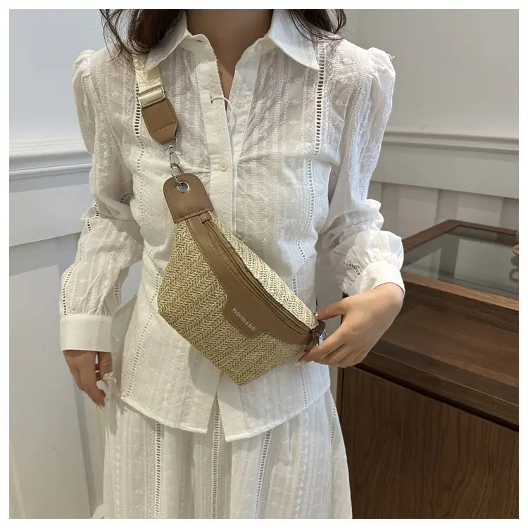 Women's Vintage Straw Waist Bag Niche Design 2024 - Image 5
