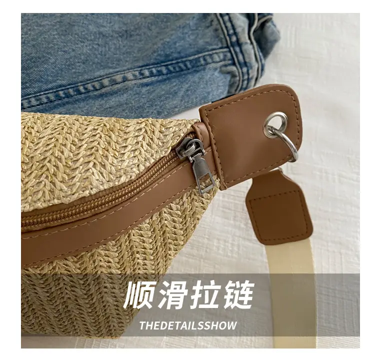 Women's Vintage Straw Waist Bag Niche Design 2024 — feature 6