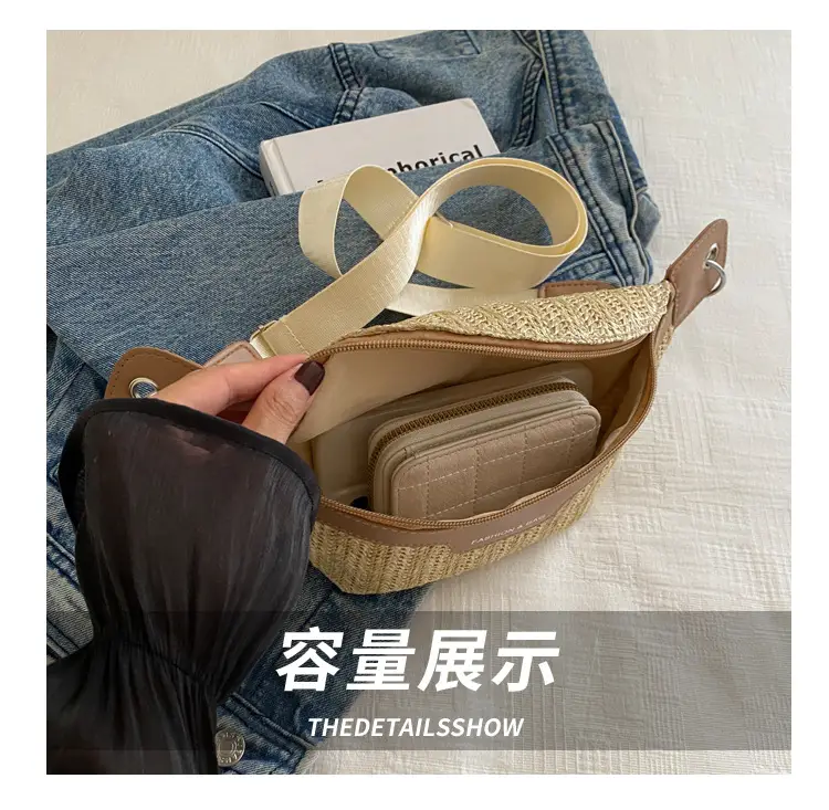 Women's Vintage Straw Waist Bag Niche Design 2024 — feature 8