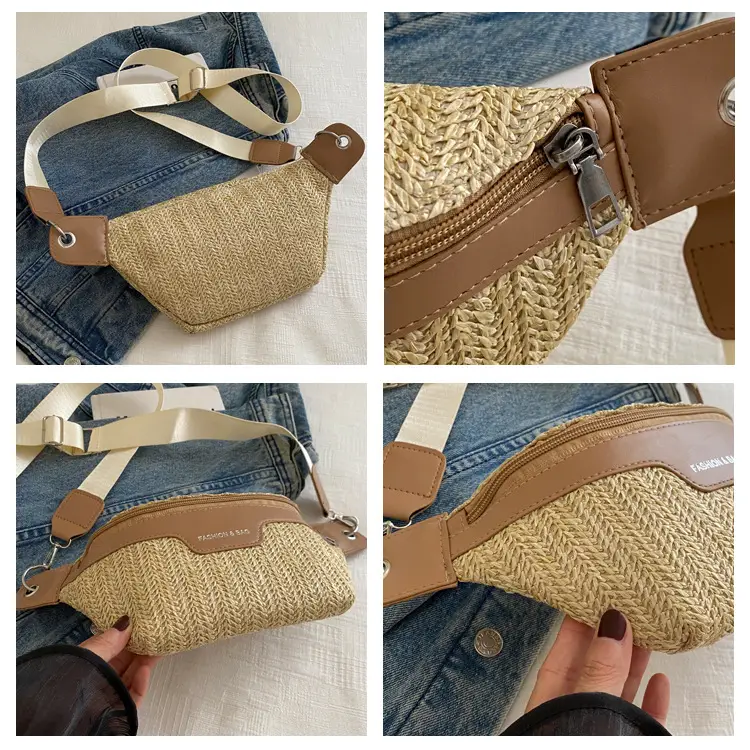 Women's Vintage Straw Waist Bag Niche Design 2024 — feature 9