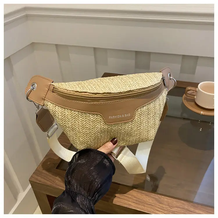 Women's Vintage Straw Waist Bag Niche Design 2024 - Image 2