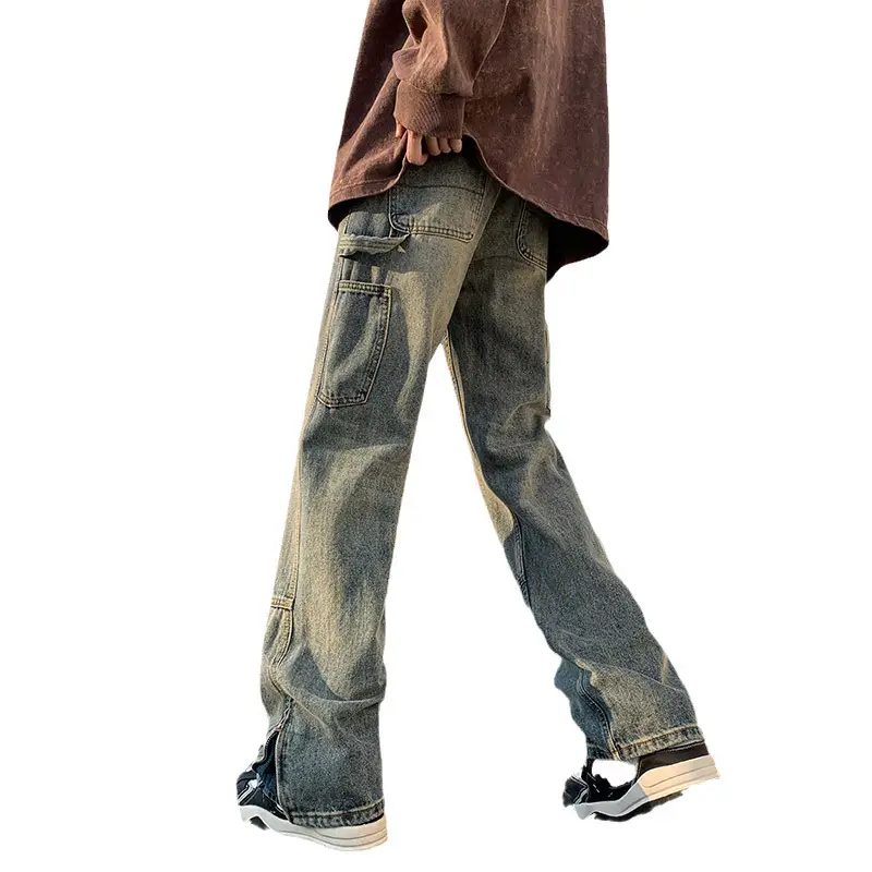 Men Vintage Cleanfit Jeans Loose Straight Sitting Pants