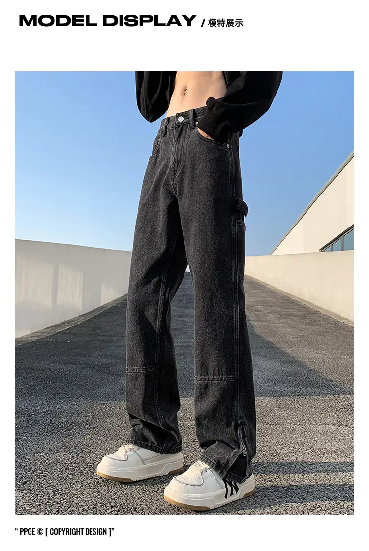 Men Vintage Cleanfit Jeans Loose Straight Sitting Pants — feature 6