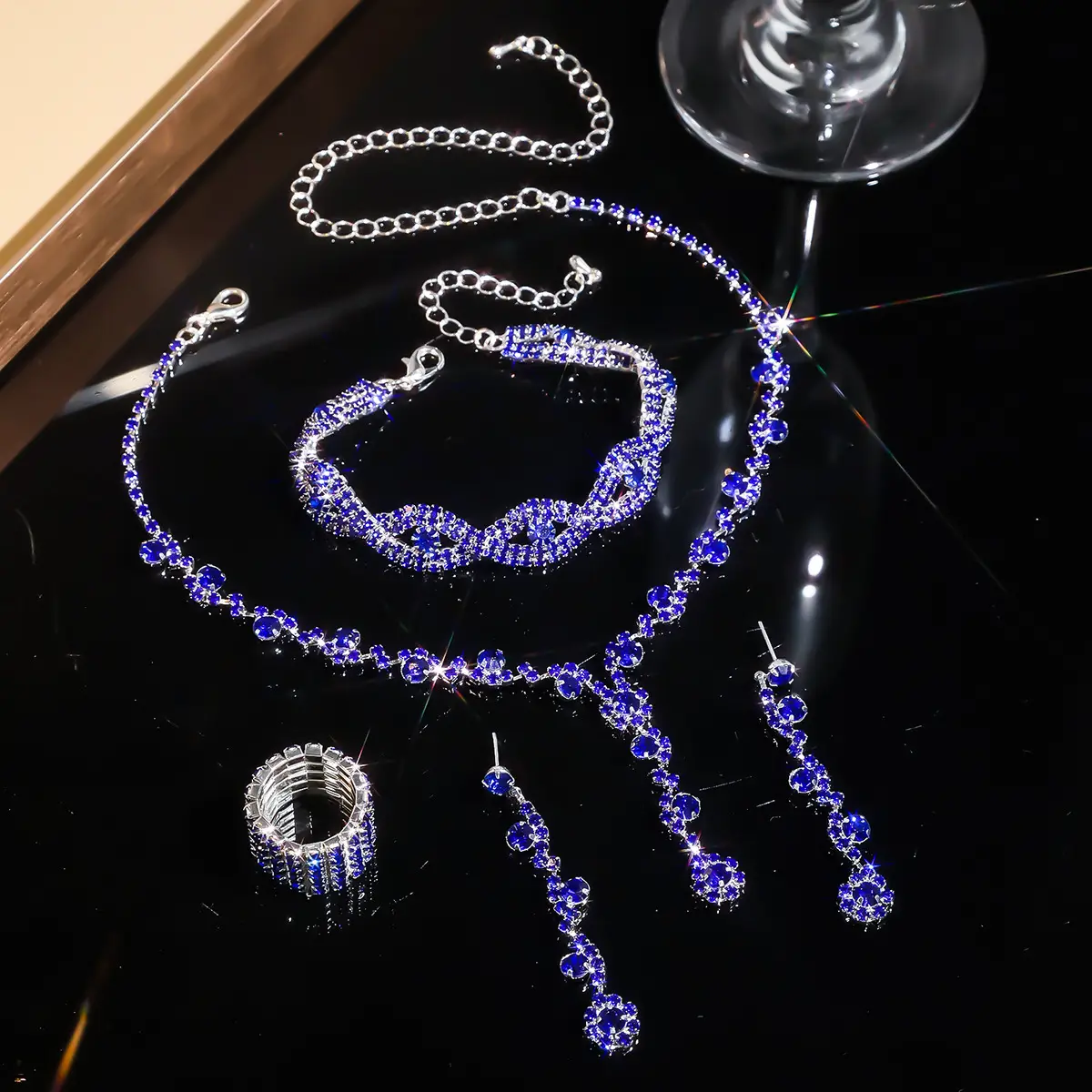 Full Diamond Necklace Set with Earrings & Rings — feature 13