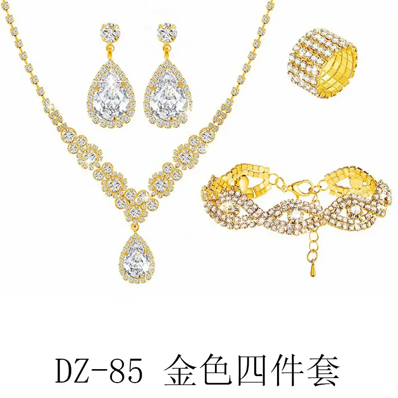 Full Diamond Necklace Set with Earrings & Rings — feature 31