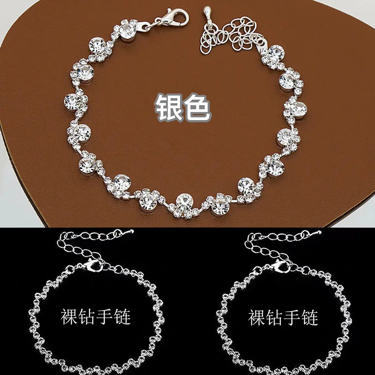 Full Diamond Necklace Set with Earrings & Rings - Image 19