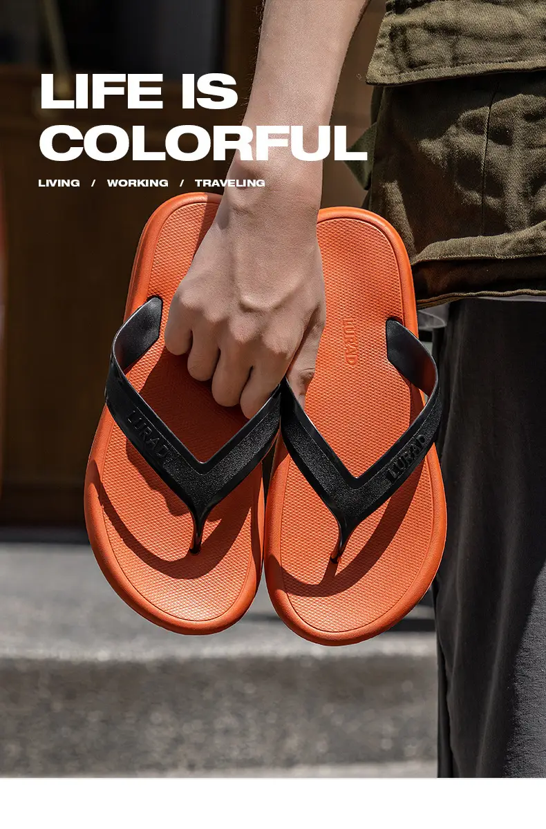 Cross-border wholesale flip-flops men's summer non-slip EVA slippers outdoor wear high-end sense clip-on beach sandals — feature 1