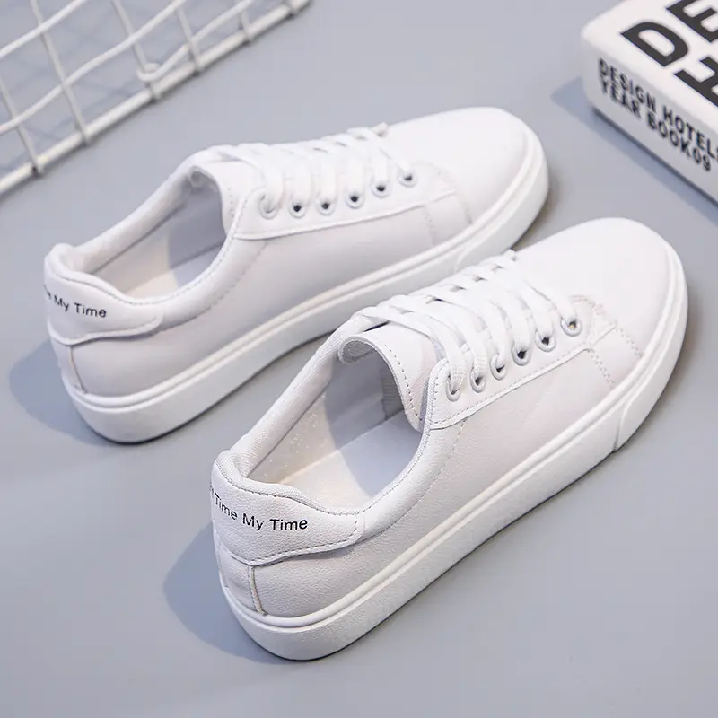2025 Spring and Autumn Flat Low-Heeled Women's Single Shoes, White Sneakers, Student Sports Casual Shoes, Board Shoes, Women's Casual Versatile Shoes - Image 3