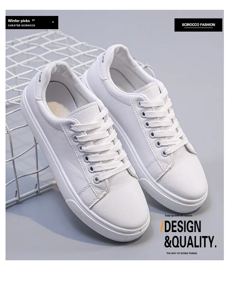2025 Spring and Autumn Flat Low-Heeled Women's Single Shoes, White Sneakers, Student Sports Casual Shoes, Board Shoes, Women's Casual Versatile Shoes — feature 5