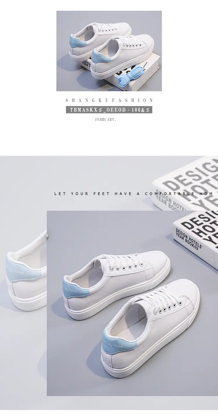 2025 Spring and Autumn Flat Low-Heeled Women's Single Shoes, White Sneakers, Student Sports Casual Shoes, Board Shoes, Women's Casual Versatile Shoes — feature 6