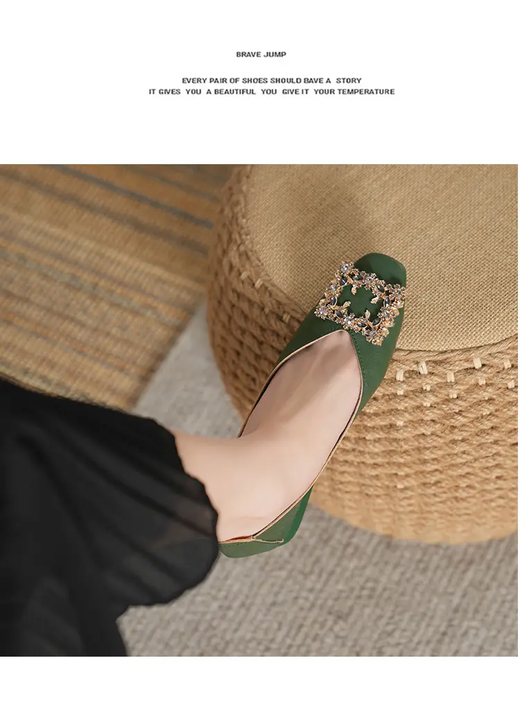 Square-Toe Low-Heeled Shallow Single Shoes for Women, Soft Leather Mother's Shoes, 2025 Spring and Autumn Style, Flat-Soled Work Shoes, Black — feature 18