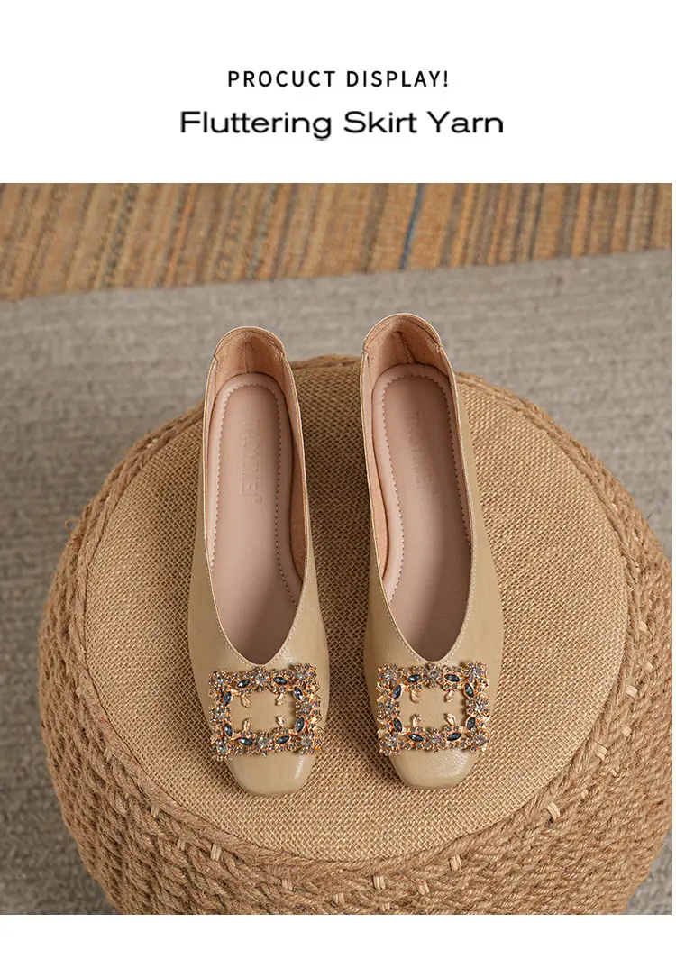 Square-Toe Low-Heeled Shallow Single Shoes for Women, Soft Leather Mother's Shoes, 2025 Spring and Autumn Style, Flat-Soled Work Shoes, Black — feature 41
