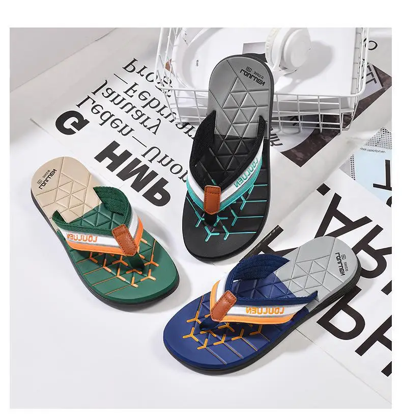 Fujian manufacturers 2024 cross-border new flip-flops men's summer non-slip flip-flop beach slippers men's eva sandals — feature 17