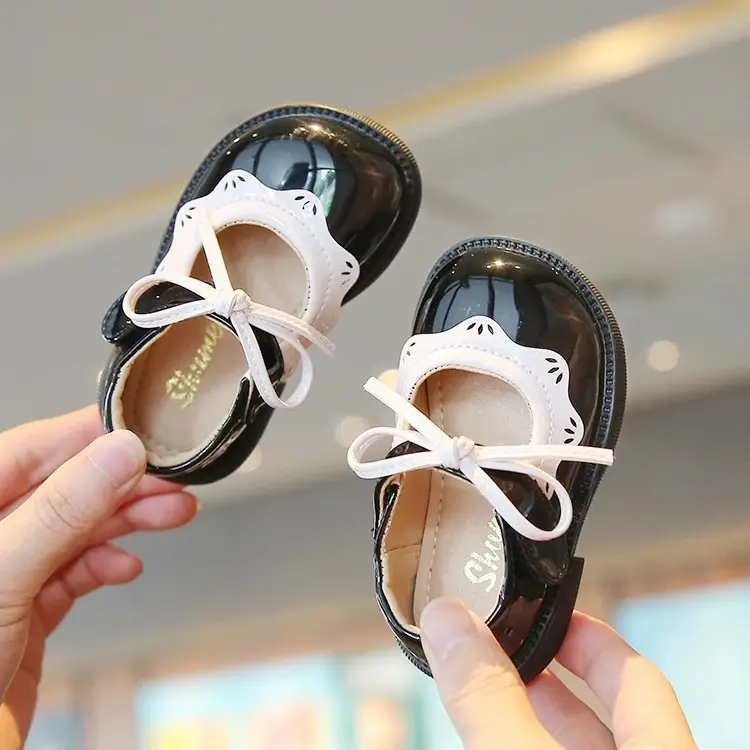 Baby Leather Shoes for Girls 1-2 Years Spring Autumn Non-Slip Soft Bottom