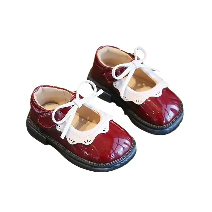 Baby Leather Shoes for Girls 1-2 Years Spring Autumn Non-Slip Soft Bottom