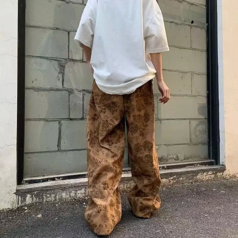 Men's Corduroy Wide Leg Pants Spring Autumn Trendy Brand — feature 8