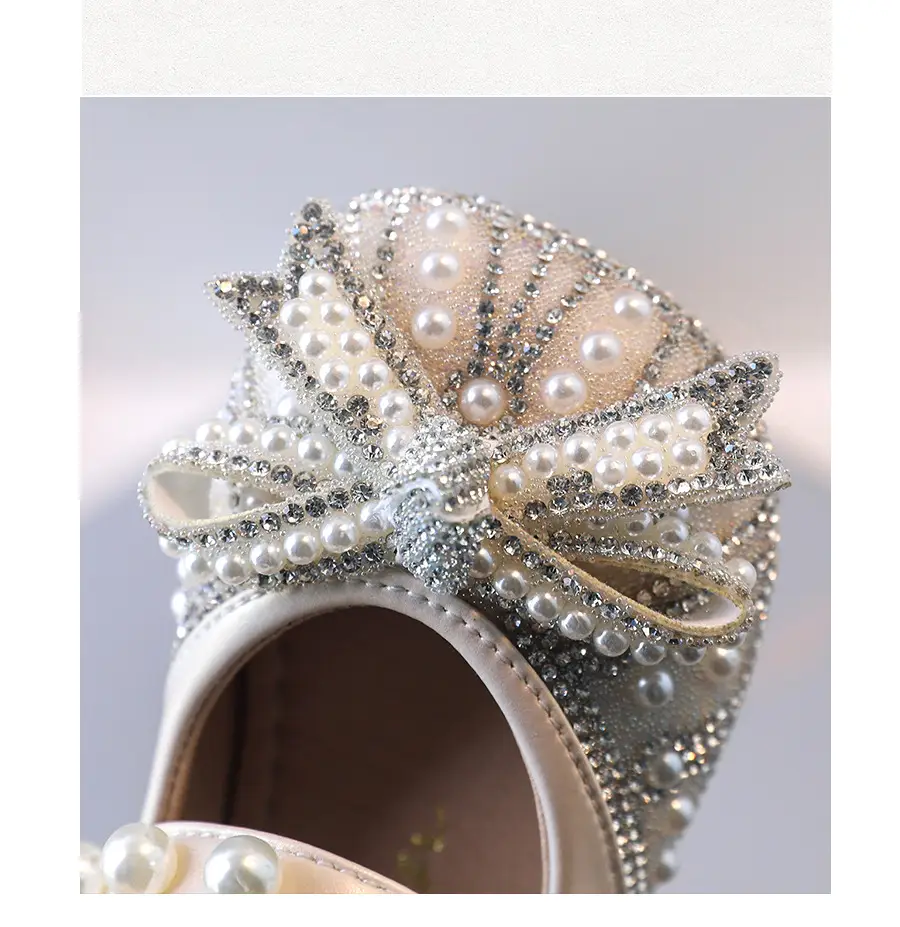 Baby Princess Shoes for Girls One Year Old Sparkly Bow Sole — feature 12