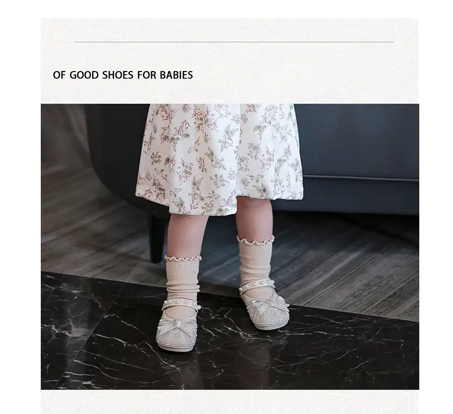 Baby Princess Shoes for Girls One Year Old Sparkly Bow Sole — feature 3