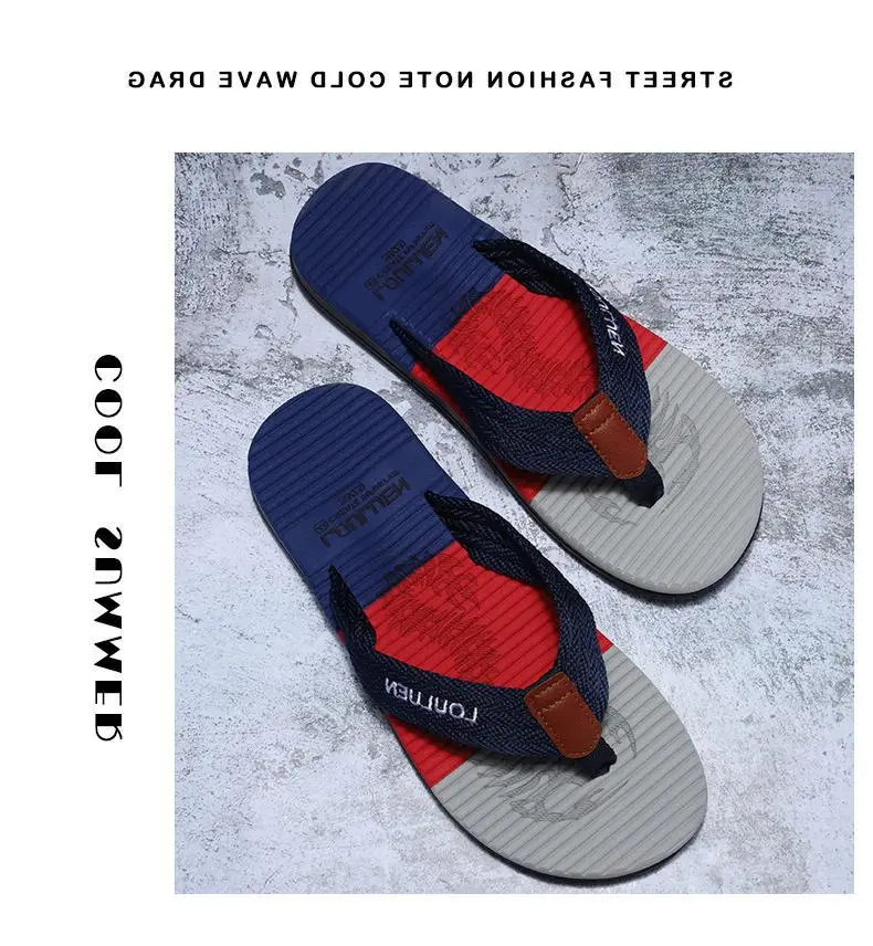 Fujian Men's Yellow Black Flip Flops Wholesale — feature 10