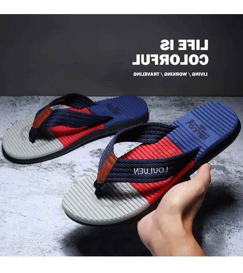 Fujian Men's Yellow Black Flip Flops Wholesale — feature 11