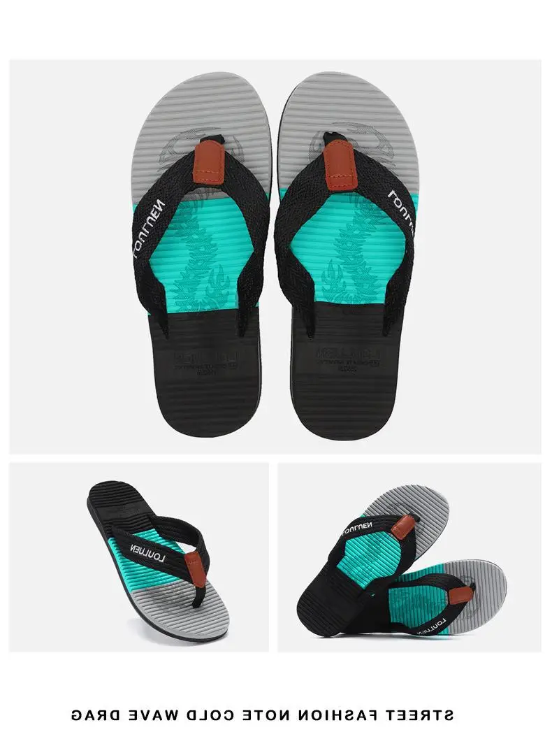 Fujian Men's Yellow Black Flip Flops Wholesale — feature 14