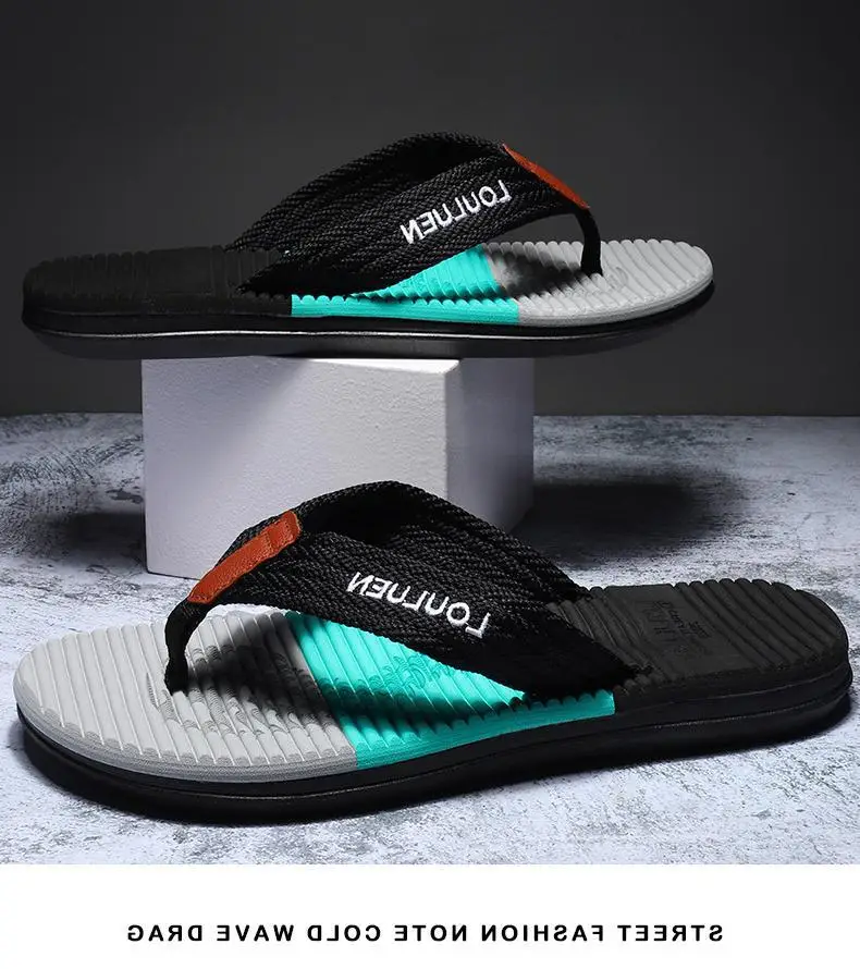 Fujian Men's Yellow Black Flip Flops Wholesale — feature 8