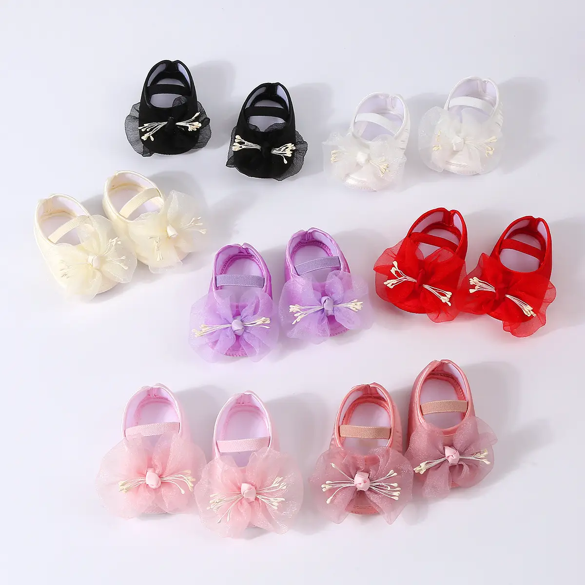 New Cute Princess Shoes 0-1 Year Old Purple Bow Baby Dress Shoes — feature 2