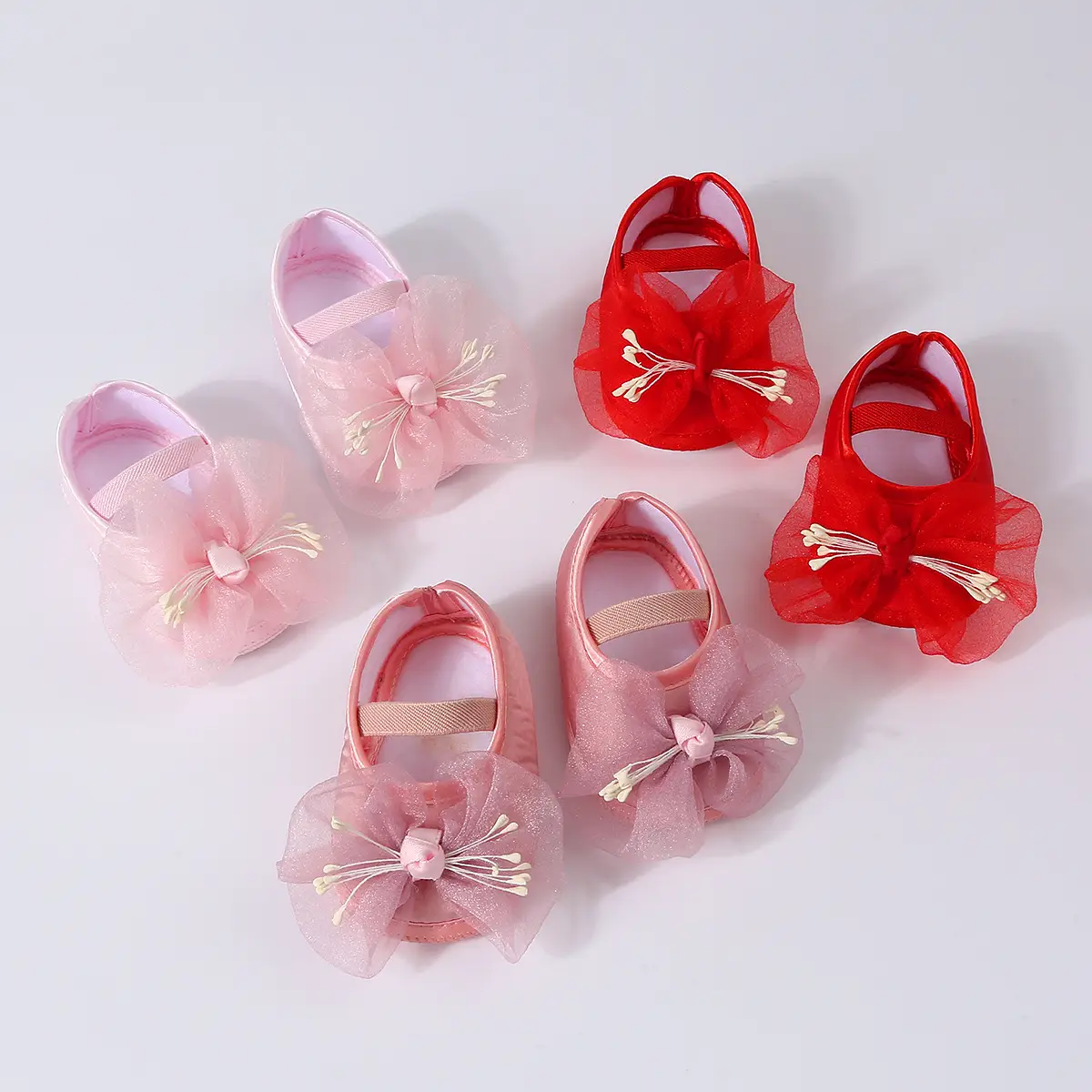 New Cute Princess Shoes 0-1 Year Old Purple Bow Baby Dress Shoes — feature 3