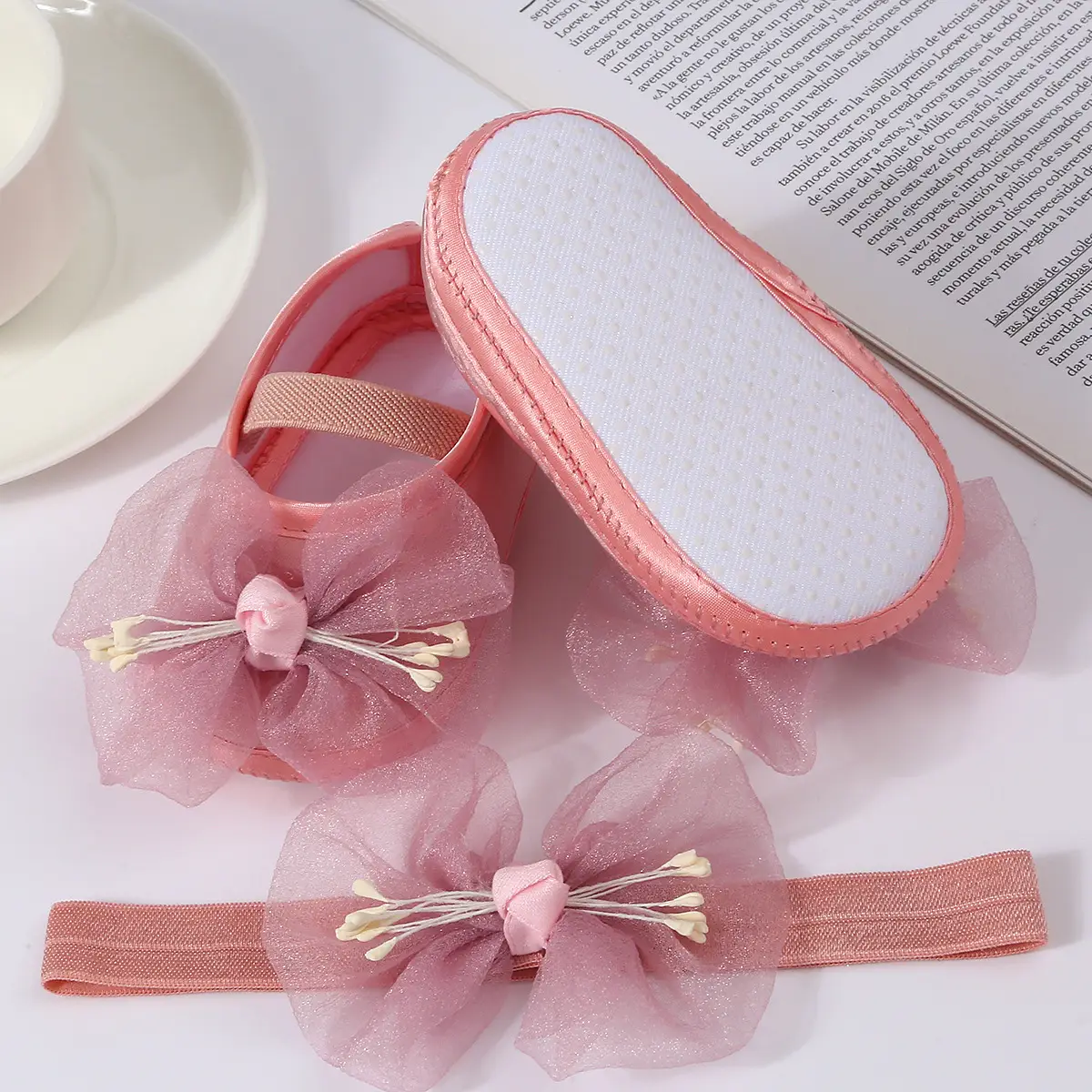 New Cute Princess Shoes 0-1 Year Old Purple Bow Baby Dress Shoes — feature 5