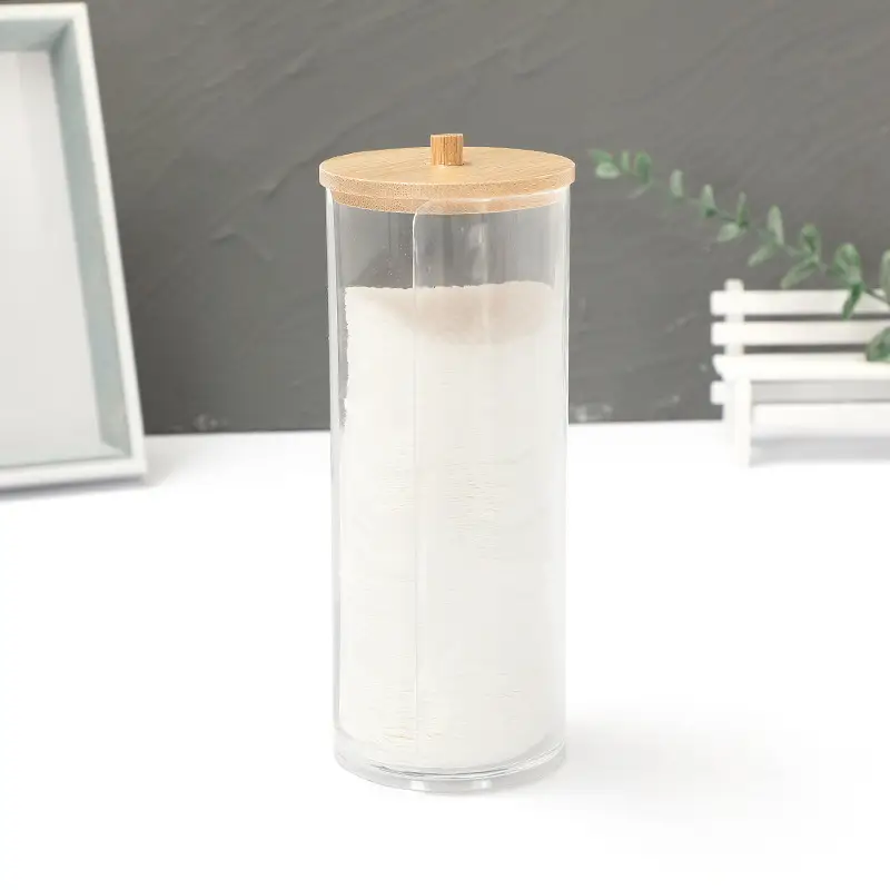 Transparent Diamond Pattern Cotton Swab Storage Box — feature 11