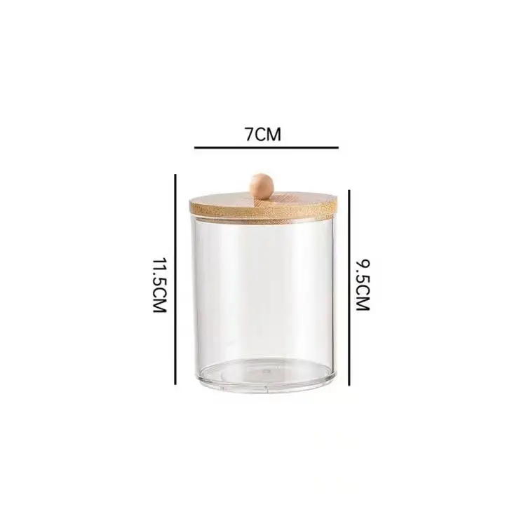 Transparent Diamond Pattern Cotton Swab Storage Box
