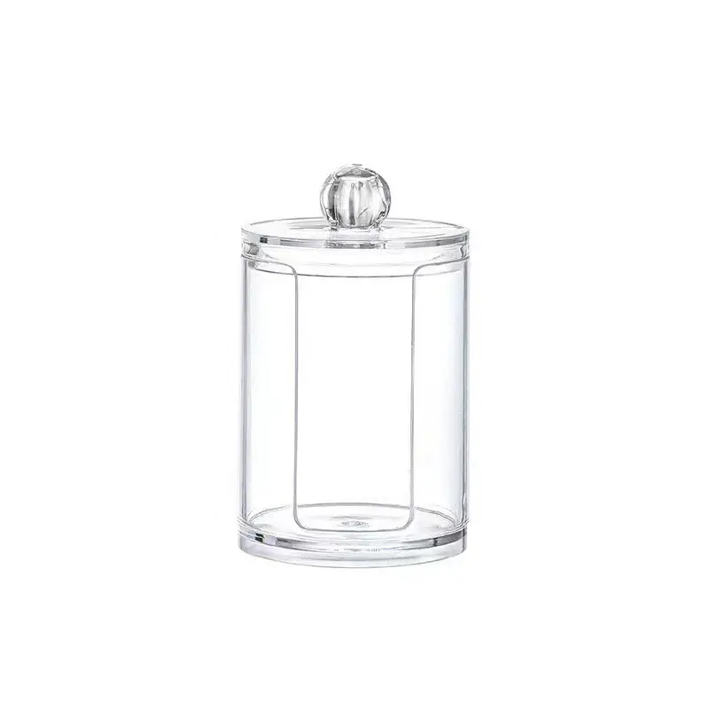 Transparent Diamond Pattern Cotton Swab Storage Box