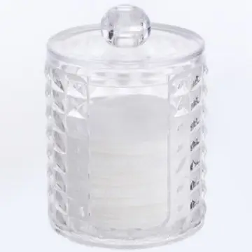 Transparent Diamond Pattern Cotton Swab Storage Box