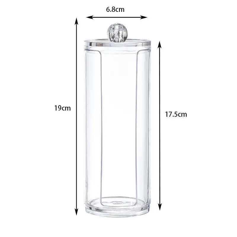 Transparent Diamond Pattern Cotton Swab Storage Box