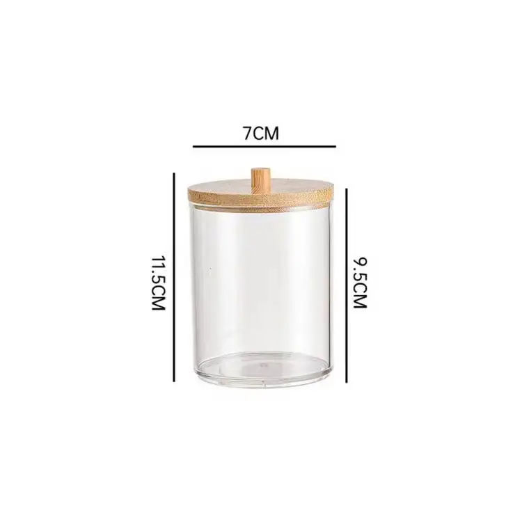 Transparent Diamond Pattern Cotton Swab Storage Box